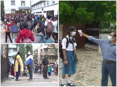 Photos: बढ़ते कोरोना केस के बीच महाराष्ट्र में दोबारा खुले स्कूल, जानें कैसा है बच्चों का रिएक्शन