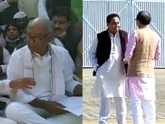 MP News: राजनीतिक ड्रामे के बाद मुख्यमंत्री शिवराज सिंह चौहान से मिले दिग्विजय सिंह और कमलनाथ