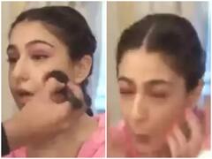 Watch: मेकअप कर रही Sara Ali Khan के चेहरे के पास फटा बल्ब, हो गई ऐसी हालत