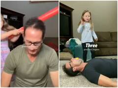 Watch: मैजिक ट्रिक के नाम पर बेटी ने किया सितम, दर्द से निकल पड़ी पिता की चीख