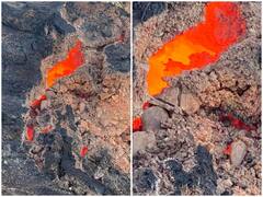 Watch: खेत में आग लगने से जमीन से निकलने लगा लावा, इलाके में फैली सनसनी