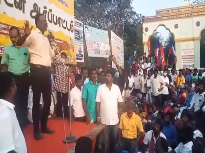 திருவண்ணாமலை | மாவட்ட ஆட்சியர் அலுவலகம் முன்பு விசிக மாவட்ட செயலாளர் மிரட்டும் தொனியில் பேச்சு.. குவியும் கண்டனங்கள்