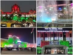 IN PICS | Railway Stations Of Various Cities Decorated With Tricolour Light On R-Day Eve