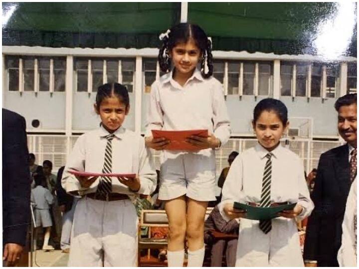 Bollywood And South Popular Actress Taapsee Pannu Childhood School Days Photos Went Viral On Social Media Guess Who: साउथ से लेकर बॉलीवुड तक में चलता है दो चोटी में नजर आ रही इस बच्ची का सिक्का, पहचानने में अच्छे-अच्छे का चकराया दिमाग