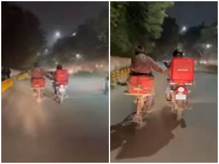Watch: नहीं देखी होगी ऐसी दोस्ती, डिलीवरी बॉय के इस वीडियो ने पेश की मिसाल Video of two Delivery Boy went viral on social media presented an example of friendship Watch: नहीं देखी होगी ऐसी दोस्ती, डिलीवरी बॉय के इस वीडियो ने पेश की मिसाल