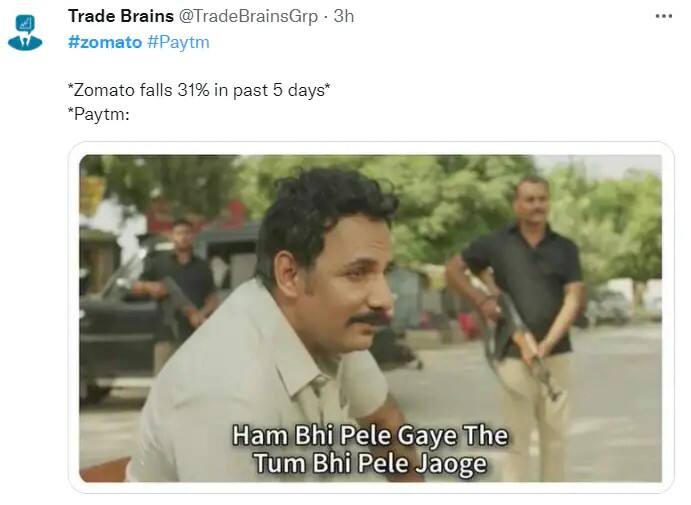 મોસ્ટ અલ્ટીમેટ. સમાચાર: Zomato છેલ્લા 5 દિવસમાં 31 ટકા ઘટ્યો., Paytm: અમે પણ ધોવાણા, તમે પણ ધોવાશો.... ,