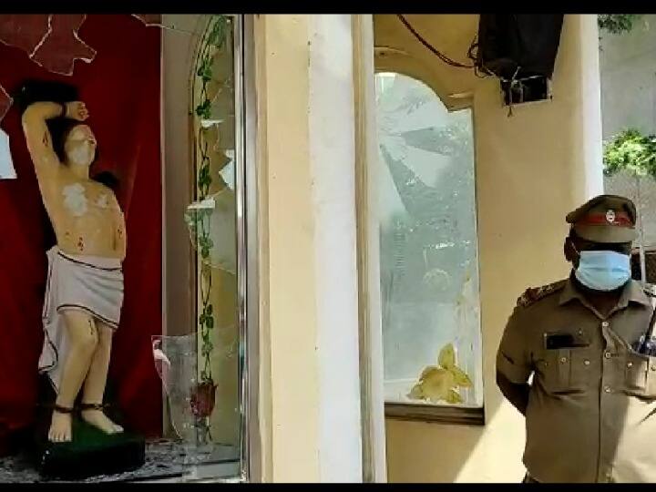 Tamil Nadu: Two Miscreants Vandalise Holy Trinity Church In Coimbatore Tamil Nadu: Two Miscreants Vandalise Holy Trinity Church In Coimbatore