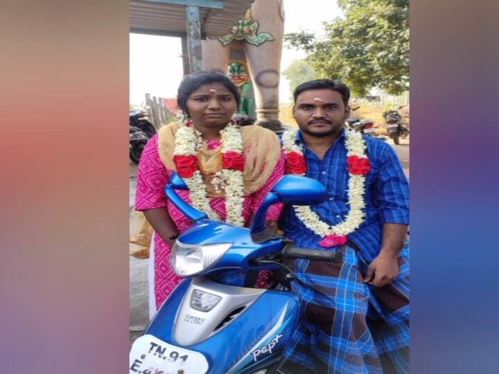 Love through Facebook ..! The woman who grabbed the disabled youth despite the opposition of the house பேஸ்புக் மூலம் காதல்..! வீட்டின் எதிர்ப்பை மீறி மாற்றுத்திறனாளி இளைஞரை கரம்பிடித்த பெண்