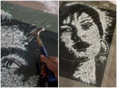 Watch: शीशे पर हथौड़ी चला कर बना दिया मास्टर पीस, पेश किया कलाकारी का नायाब नमूना