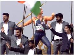 Republic Day 2022 : राजपथ पर दिखी 'खेल में नंबर वन' थीम के साथ हरियाणा की झांकी, देखें तस्वीरें