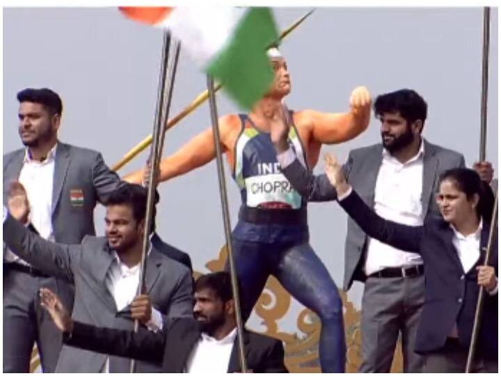 बता दें कि 'खेल में नंबर वन' थीम के साथ गणतंत्र दिवस परेज में हरियाणा की झांकी ने भाग लिया.