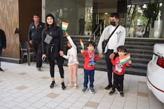 Republic Day 2022: Cuteness Alert! Sunny Leone's Kids Wave Tricolor, Wish Happy Republic Day To Paparazzi- See Pics