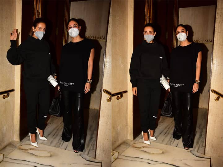Lady in Black: Malaika Arora dan Kareena Kapoor kembar di rumah teman