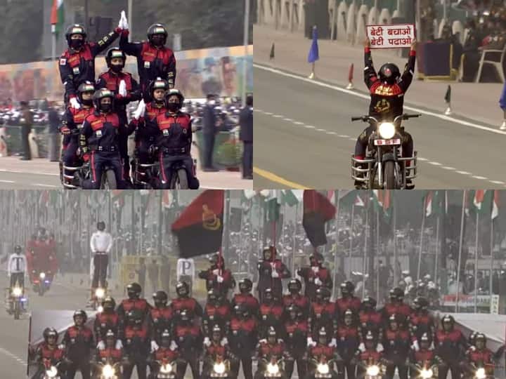 Republic Day2022: कहते हैं मातृशक्ति की ताकत का अंदाजा नहीं लगाया जा सकता. देश में गणतंत्र दिवस के जोश के बीच ना सिर्फ भारत की सैन्य ताकत दुनियाभर ने देखी. बल्कि नए भारत में नारी सशक्तिकरण और नए बदलावों से भी पूरी दुनिया रूबरू हुई. दरअसल इस बार की रिपबल्कि डे परेड में भारतीय सैन्य बलों में काम कर रही बेटियों ने हिस्सा लिया. देखिए ये तस्वीरें....