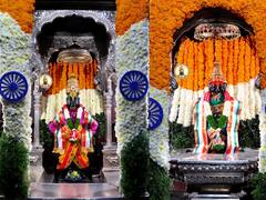 PHOTO : प्रजासत्ताक दिनी विठुरायाच्या राऊळीला तिरंगी साज