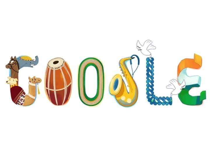 Google Doodle Republic Day 2022 Google Celebrates India Republic Day Cultural Elements Of Republic Day Parade Google Celebrates R-Day, Dedicates Doodle Incorporating Cultural Elements Of Republic Day Parade