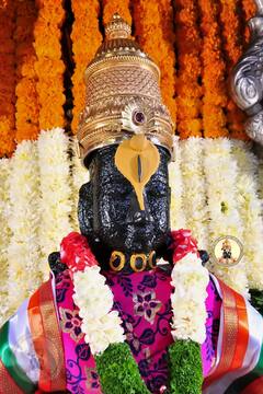 PHOTO : प्रजासत्ताक दिनी विठुरायाच्या राऊळीला तिरंगी साज