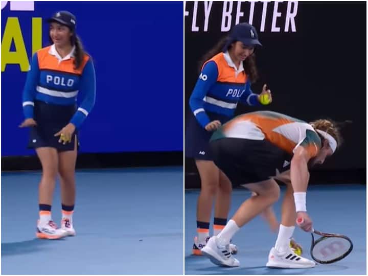 WATCH | Australian Open 2022: Stefanos Tsitsipas Rescues Frightened Ball Girl From Insect