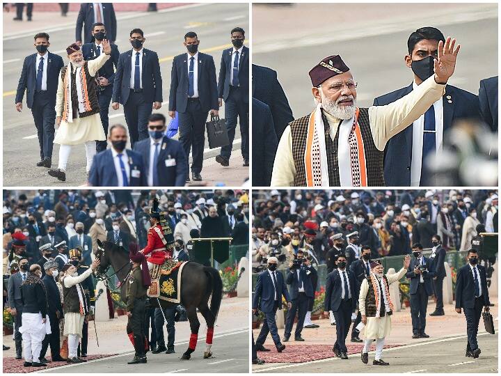 PM Modi met people on foot on Rajpath Republic Day 2022 India 26 January Republic Day 2022: राजपथ पर पैदल चलकर लोगों से मिले PM मोदी, 2015 से शुरू की है यह नई परंपरा