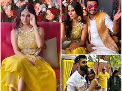 IN PICS| Mouni Roy Glows At Her Mehendi Ceremony As Pre-Wedding Celebrations Begin In Goa