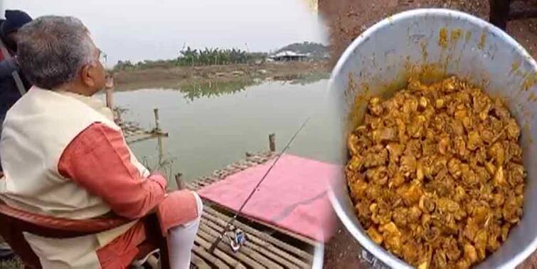 Following Shantanu Thakur Dilip Ghosh Joins Picnic At kharagpur Area, Caught Fish Dilip Ghosh : শান্তনু ঠাকুরের পর এবার দিলীপ ঘোষের পিকনিক ! ফেললেন ছিপ, ধরলেন মাছ!