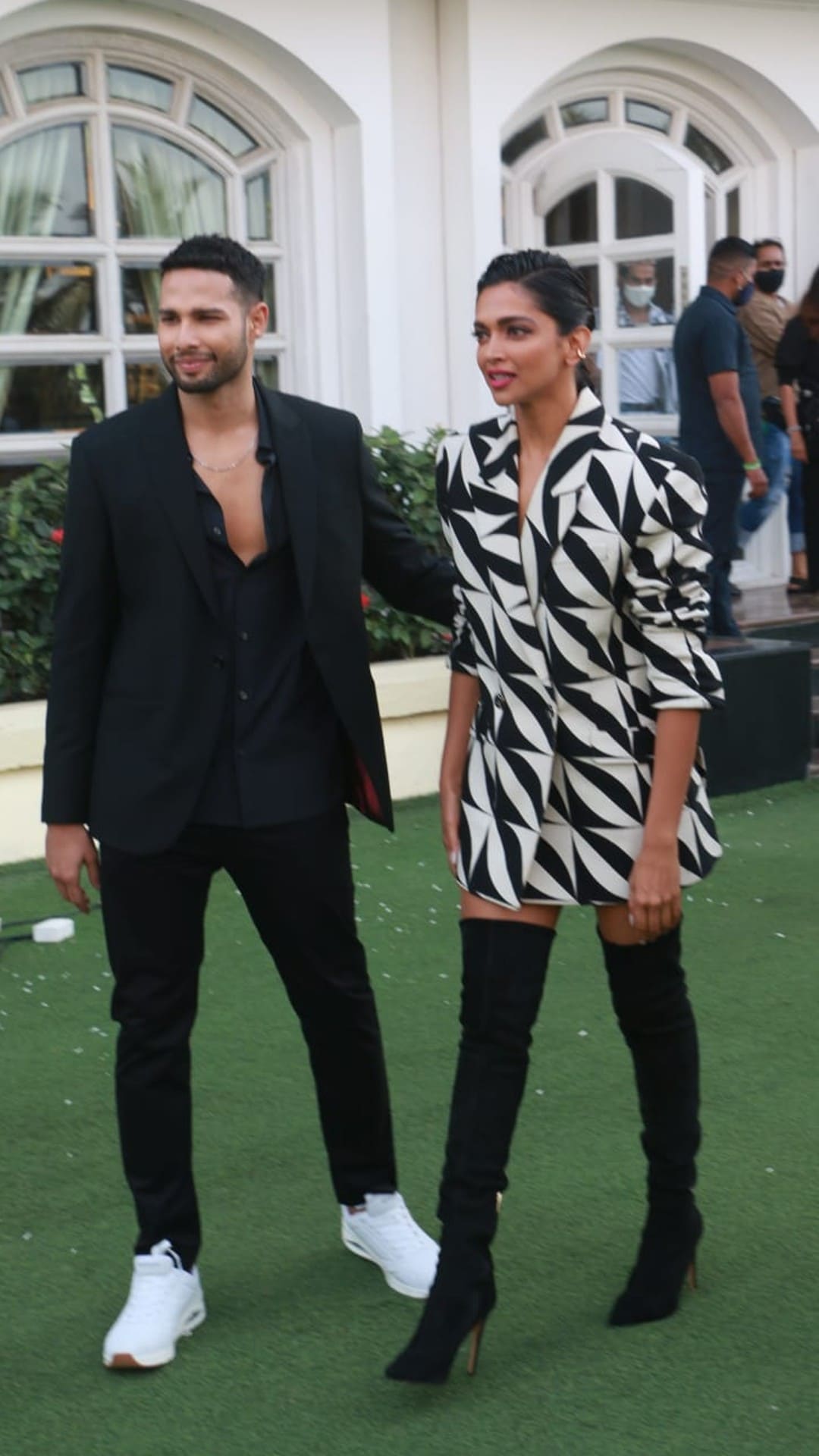 Deepika Padukone flaunts her mini black blazer dress as she