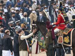 Photos: घोड़ा ‘विराट’ हुआ रिटायर, राष्ट्रपति कोविंद और पीएम मोदी ने प्यार से थपथपाकर दी विदाई