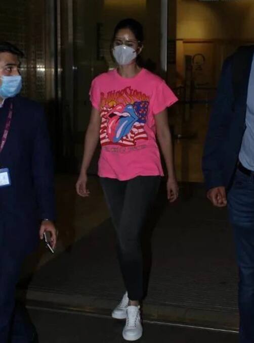 Katrina Kaif clicked at the Mumbai airport on her arrival from Maldives on Tuesday night.