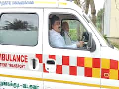 அரசு பேருந்தை தொடர்ந்து ஆம்புலன்ஸ் ஓட்டிய அசத்திய பூம்புகார் திமுக எம்.எல்.ஏ நிவேதா முருகன்