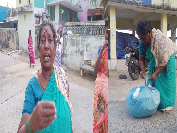 Near Chengalpattu Fisherwoman elder mother unloaded from bus for loading fish basket onto bus செங்கல்பட்டு : மீன் கூடையை பேருந்தில் ஏற்றியதற்காக பேருந்தில் இருந்து இறக்கிவிடப்பட்ட மீனவ மூதாட்டி