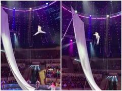 Watch: हवा में चलते हुए लड़की ने किया ऐसा स्टंट, कपड़े पर फिसल की जमीन पर लैंडिंग