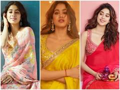 Janhvi Kapoor Saree Look: जाह्नवी कपूर का साड़ी लुक है एकदम किलर, अदाएं देख फैंस भरते हैं आहें