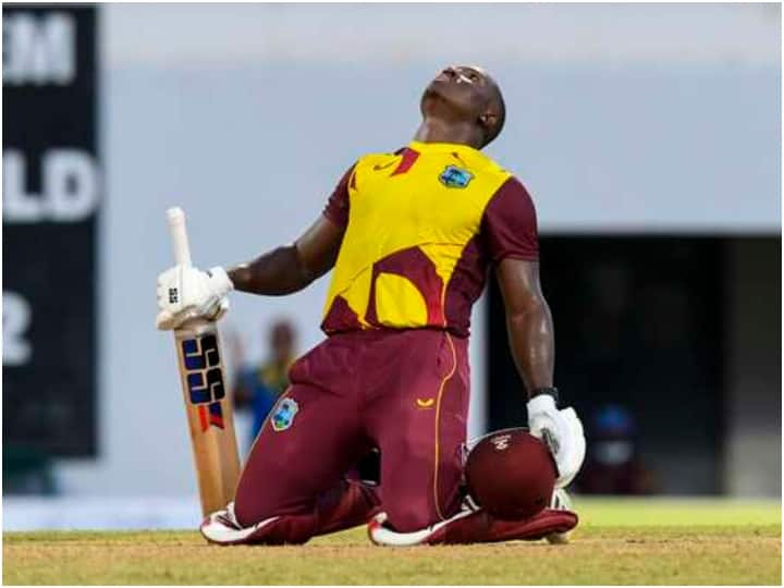 Watch: West Indies Rovman Powell scored century before India tour, hit 107 runs in 53 balls with 10 sixes Watch: भारत दौरे से पहले वेस्टइंडीज के इस धाकड़ बल्लेबाज़ का बल्ला गरजा, 53 गेंदों में 10 छक्कों की मदद से ठोके 107 रन