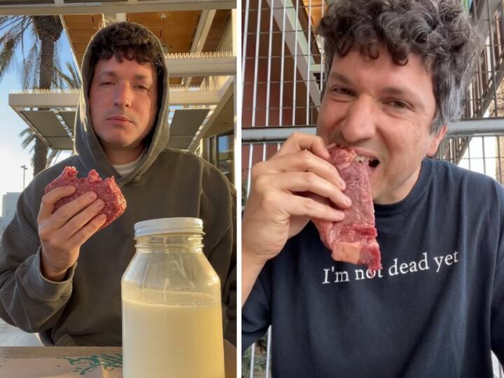 California Man Starts Eating Raw Meat To See How Long He Can Survive పచ్చి మాంసాన్ని కసకస నమిలి తినేస్తున్నాడు.. కారణం తెలిస్తే షాకవ్వడం ఖాయం!