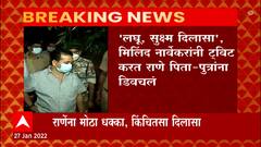 Nitesh Rane :लघू,सुक्ष्म दिलासा, मिंलिद नार्वेकरांनी ट्विट करत राणे पिता-पुत्रांना डिवचलं :ABP Majha