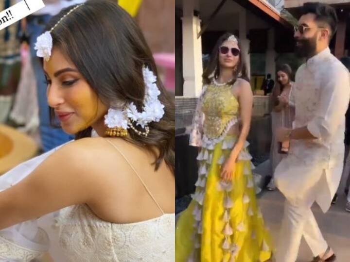 mouni roy suraj nambiar dance video at from their Wedding mehndi ceremony goes viral Watch: होने वाले पति संग लहराती-बलखाती दिखीं Mouni Roy, जमकर वायरल हो रहा है वीडियो