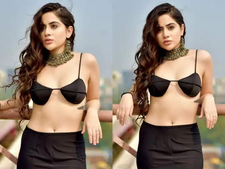 Viral video : urfi javed new look video in black dress Video: ઉર્ફી જાવેદનો બદલાયો અંદાજ, ઝૂલ્ફો લહેરાવતા બોલી- 'મૈં ક્યોં ડોલી'