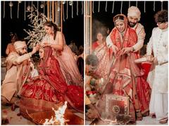 ਮੌਨੀ ਰਾਏ ਨੇ ਵਿਆਹ 'ਚ ਪਹਿਨਿਆ ਸਬਿਆਸਾਚੀ ਦਾ ਡਿਜ਼ਾਈਨਰ ਲਹਿੰਗਾ, ਬੰਗਾਲੀ ਵਿਆਹ ਹੁੰਦੇ ਹੀ ਪਤੀ ਨੂੰ ਲਾਇਆ ਗਲੇ