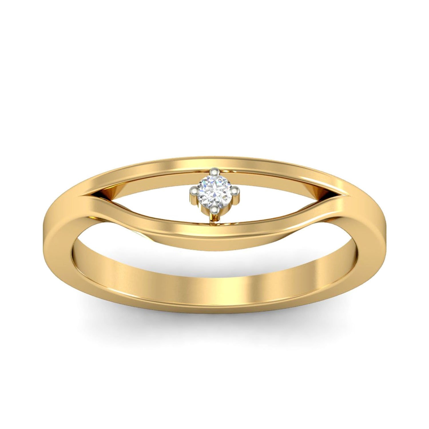 Round Lab Grown Diamond Bezel Set Fashion Ring