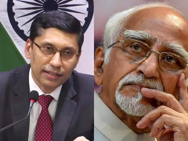 MEA On Hamid Ansari,  US Lawmakers’ Remarks On ‘Hindu Nationalism’: India A Vibrant Democracy, Does Not Require Certification From Others: India Does Not Require Certification From Others: MEA Rebuffs Hamid Ansari, US Lawmakers’ Remarks