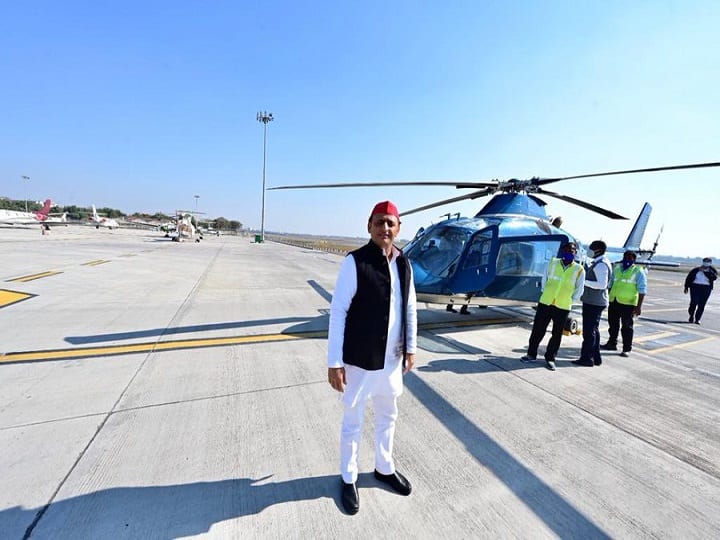 UP assembly election 2022  Akhilesh Yadav Alleges 'Conspiracy' After His Chopper Stopped From Flying To Muzaffarnagar UP Election: Akhilesh Yadav Alleges 'Conspiracy' After His Chopper Stopped From Flying To Muzaffarnagar