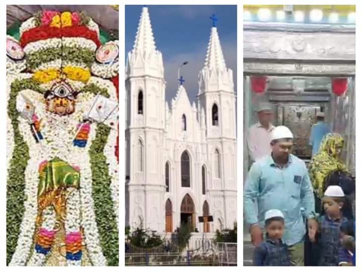 Religious places opened in Nagapattinam district பக்தர்கள் இன்றி வெறிச்சோடி காணப்படும் நாகையில் உள்ள வழிபாட்டுத் தலங்கள்