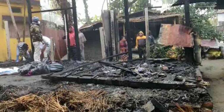 Coochbehar : Two died after fire broke out in a house of Mathabhanga Coobehar : রাতে বাড়িতে আগুন লেগে মৃত্যু ২ বৃদ্ধার