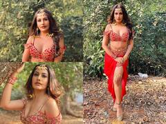 Naagin 6: Surbhi Chandna ने रेड ड्रेस में दिखाया ग्लैमरस अवतार, कहा- 'आदिनागिन का वार'