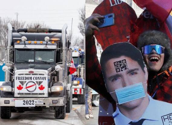 Justin Trudeau ਘਰ ਛੱਡਕੇ ਭੱਜੇ, 50 ਹਜ਼ਾਰ ਤੋਂ ਜ਼ਿਆਦਾ ਟਰੱਕ ਡਰਾਈਵਰਾਂ ਨੇ ਘੇਰਿਆ ਘਰ