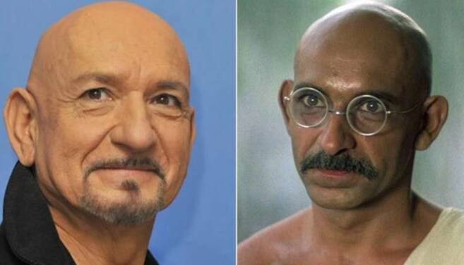 बेन किंग्स्ले (गांधी) : गांधी गांधींजींची भूमिका केवळ भारतीय नाही तर इंग्रज कलाकारांनीही साकारली आहे. बेन किंग्स्ले या इंग्रज कलाकाराने 'गांधी' चित्रपटात बापूंची भूमिका साकारत अनेक भारतीयांची मने जिंकली.