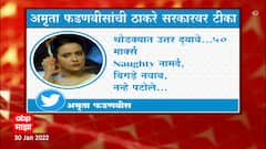 Amruta Fadnavis : ठाकरे सरकारच्या वाईनच्या निर्णयावरून अमृता फडणवीसांची ट्विटरवर टीका ABP Majha