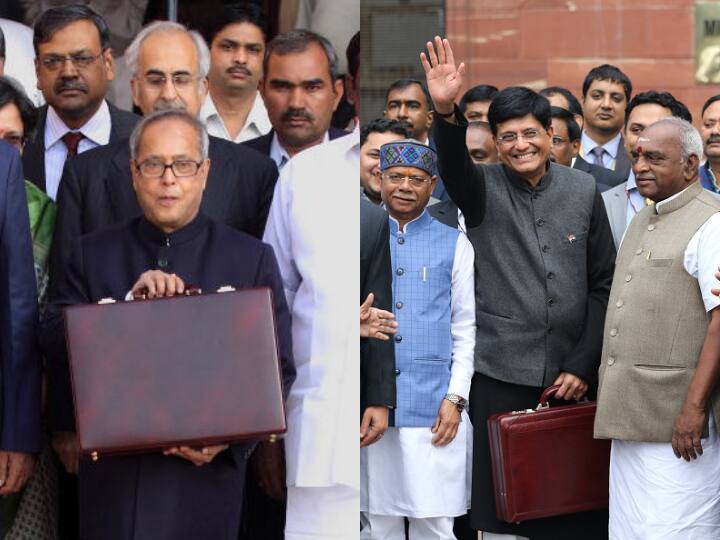 Former Finace Minister presenting the Union Budget on February 26, 2010 (left). Former Finance Minister Piyush Goyal presenting the Union Budget on February 1, 2019. This practice of changing the date from last day of February to the first day was started by former Finance Minister Arun Jaitely in 2016 | Images: Getty