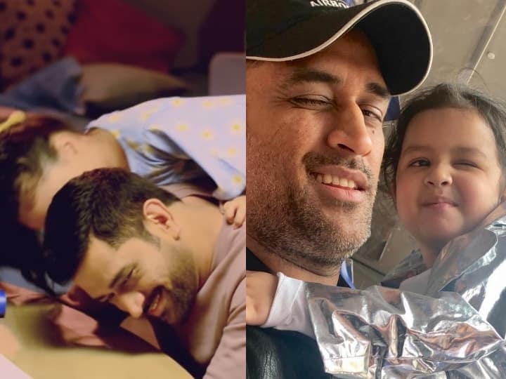 csk fans official page shared dhoni and ziva playing video it goes viral on internet Dhoni New Video: உனக்கென்ன வேணும் சொல்லு... தோனி மகளுடன் கொஞ்சி விளையாடும் வீடியோ வைரல்..!