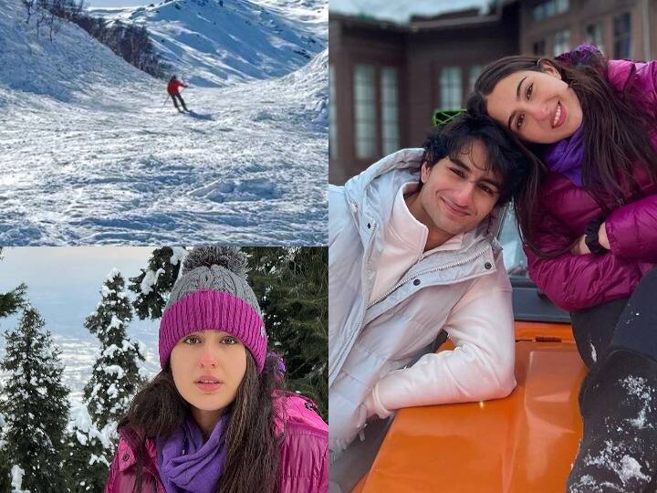 Sara Ali Khan In Kashmir: बॉलीवुड एक्ट्रेस सारा अली खान इन दिनों सोशल मीडिया पर काफी एक्टिव हैं. सारा अक्सर फैन्स के साथ अपनी तस्वीरें और वीडियोज शेयर करती रहती हैं. हाल ही में उन्होंने अपने भाई इब्राहिम अली खान के साथ कुछ तस्वीरें शेयर की है. जिसमें दोनों कश्मीर की बर्फ में पोज देते हुए नजर आ रहे हैं. देखिए दोनों की ये क्यूट तस्वीरें....